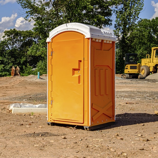 are there any restrictions on what items can be disposed of in the portable toilets in Natural Dam